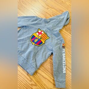 FCB Barca Pullover Hoodie Youth Medium Futbol Barcelona Soccer Kids Sweatshirt
